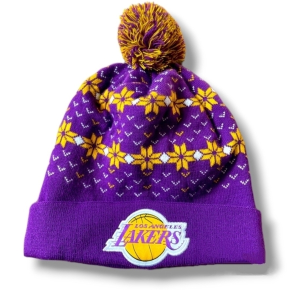 NBA Los Angeles Lakers Beanie w/ PomPom | Unisex | NWOT - Picture 2 of 9